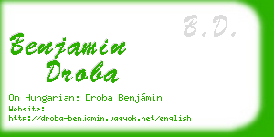 benjamin droba business card